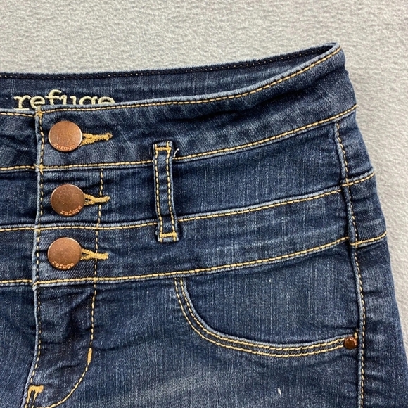 Refuge Women's Denim Blue Shorts - Picture 5 of 15